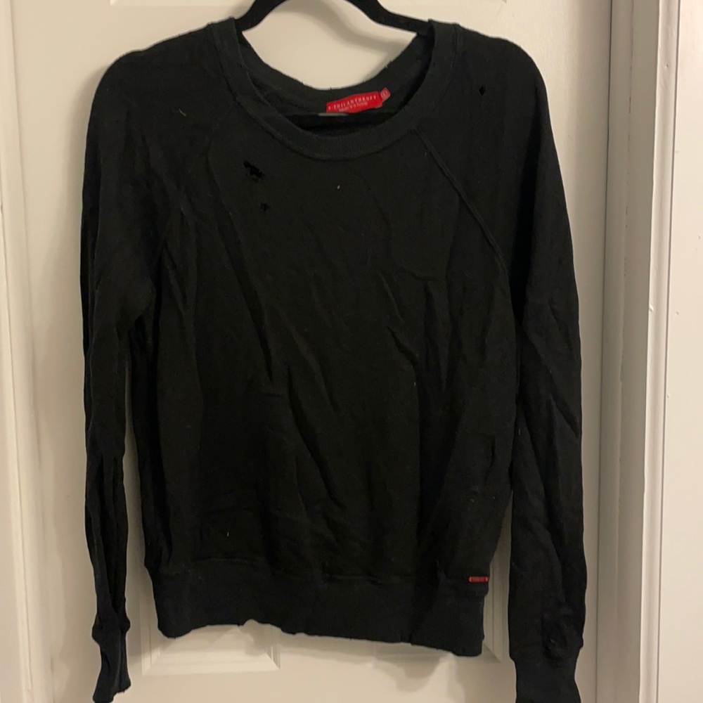 Philanthropy distressed sweater